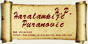 Haralampije Puranović vizit kartica